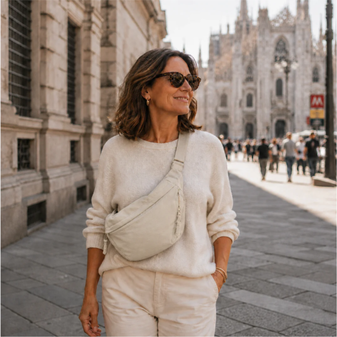 FARAH | BOLSO DE HOMBRE BEIGE CREMA