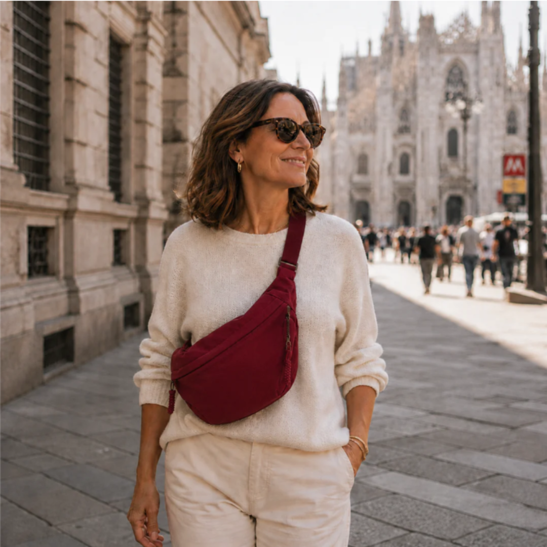 DEVA | BOLSO DE HOMBRO BURDEOS