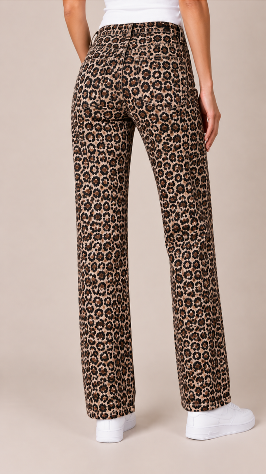 Marta | Vaquero Recto Leopardo