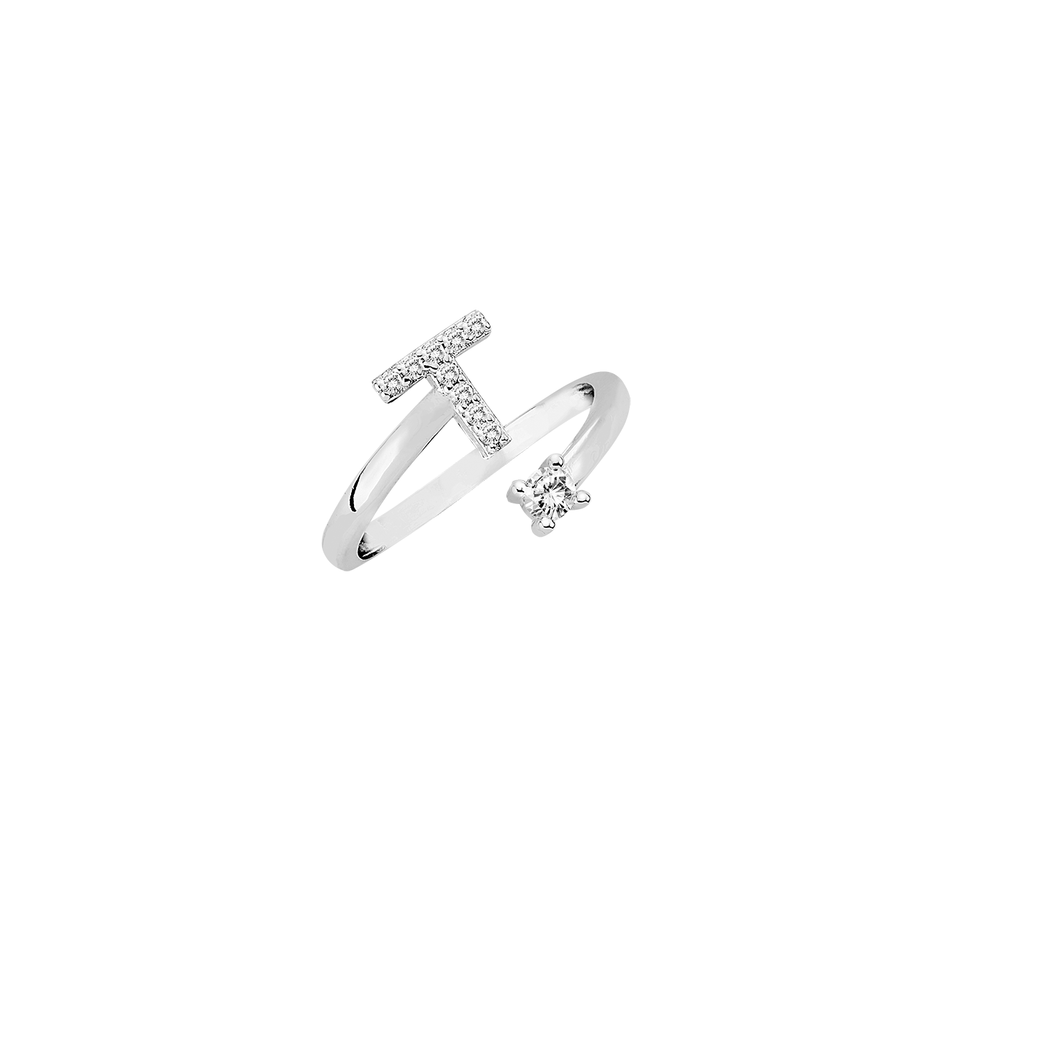 Anillo elegante con letra