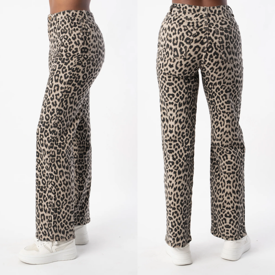 Marta 2 | Vaqueros rectos leopardo
