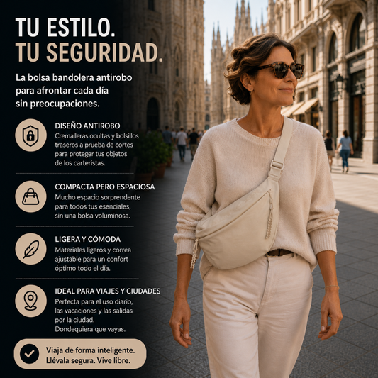 FARAH | BOLSO DE HOMBRE BEIGE CREMA