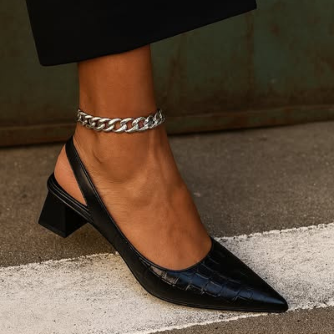 Olga - Elegantes zapatos de tacón cuadrado