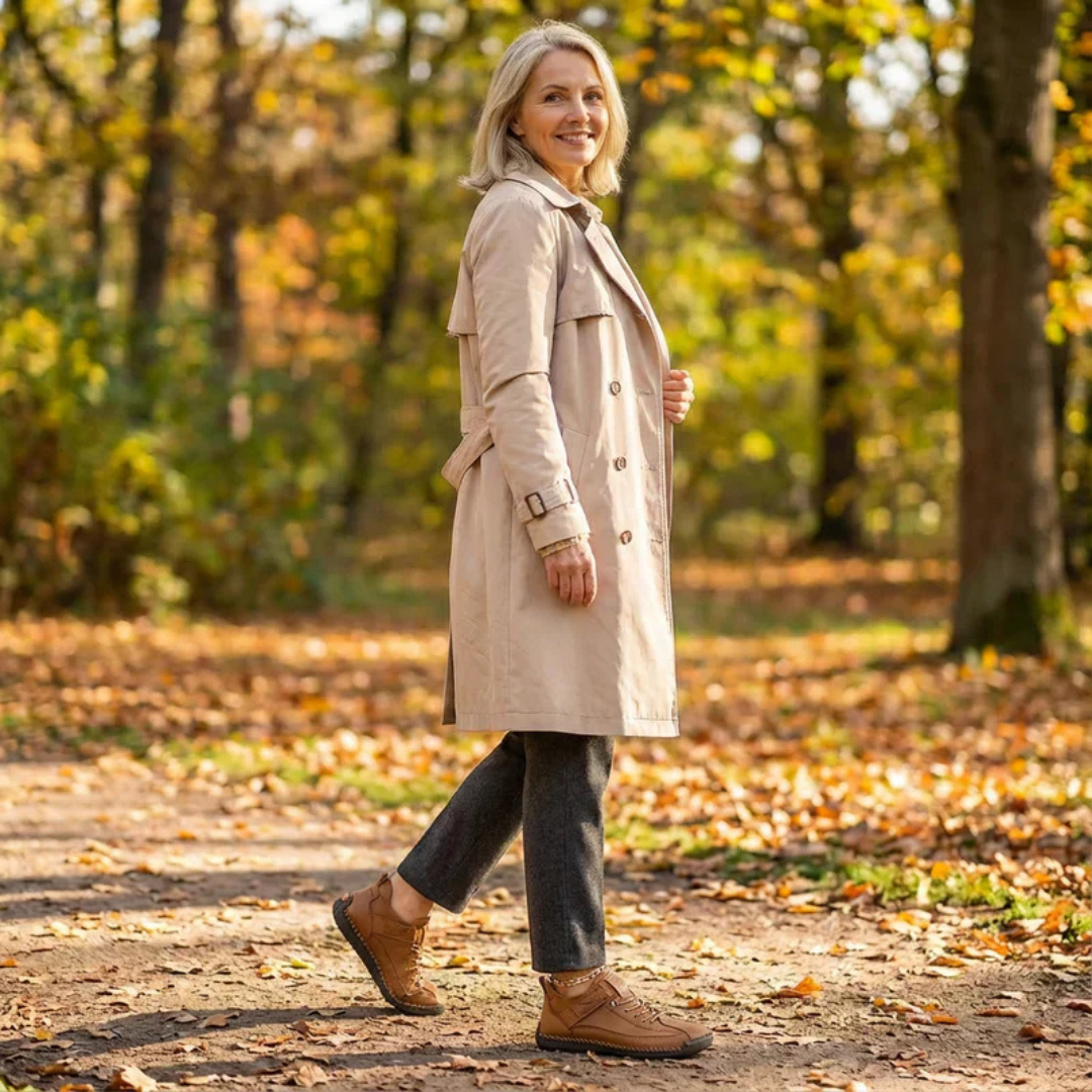 Gisela - Zapatos ortopédicos cómodos con efecto piel
