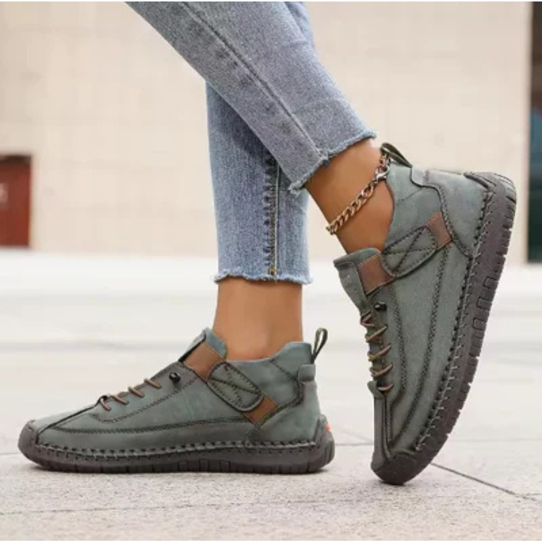 Gisela - Zapatos ortopédicos cómodos con efecto piel