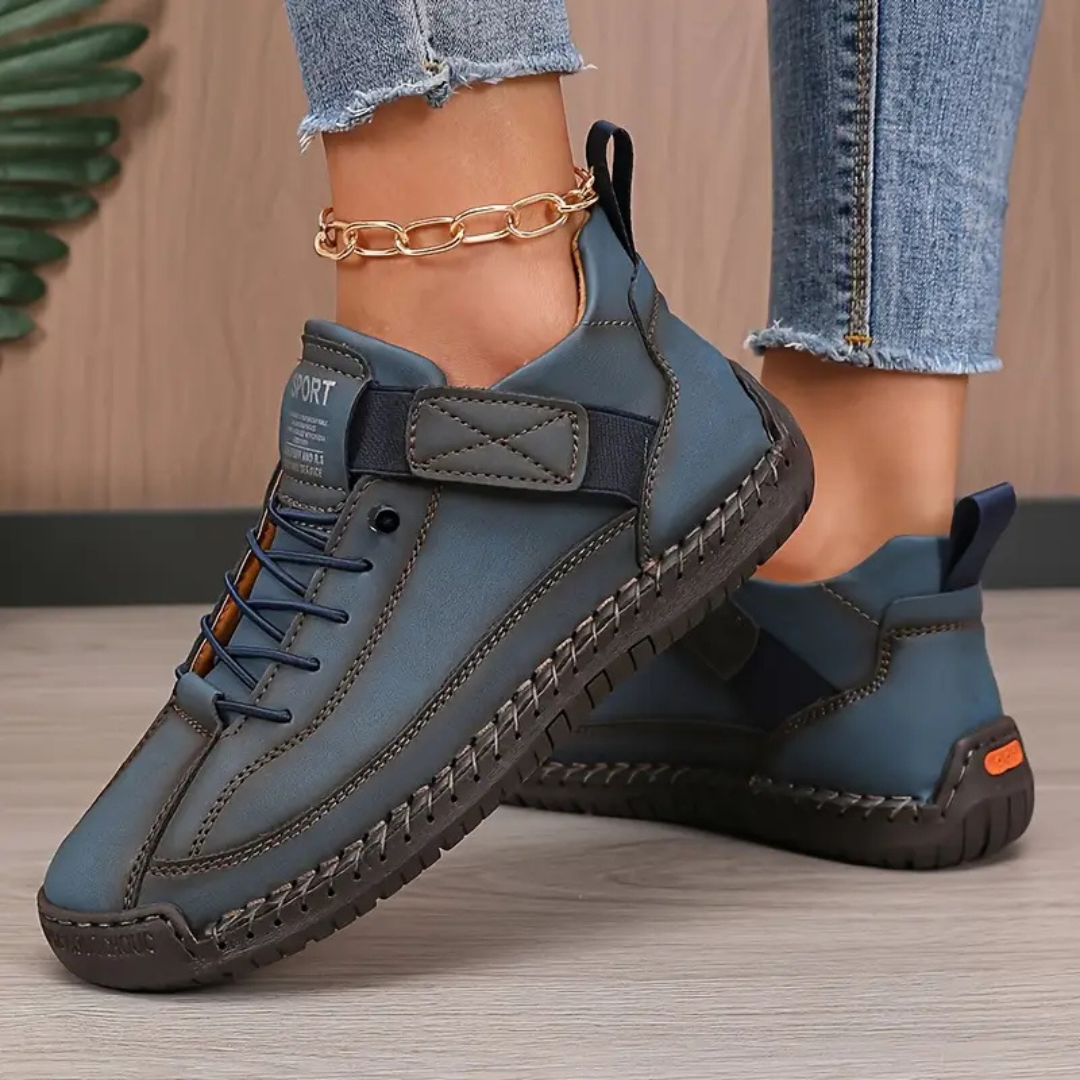 Gisela - Zapatos ortopédicos cómodos con efecto piel