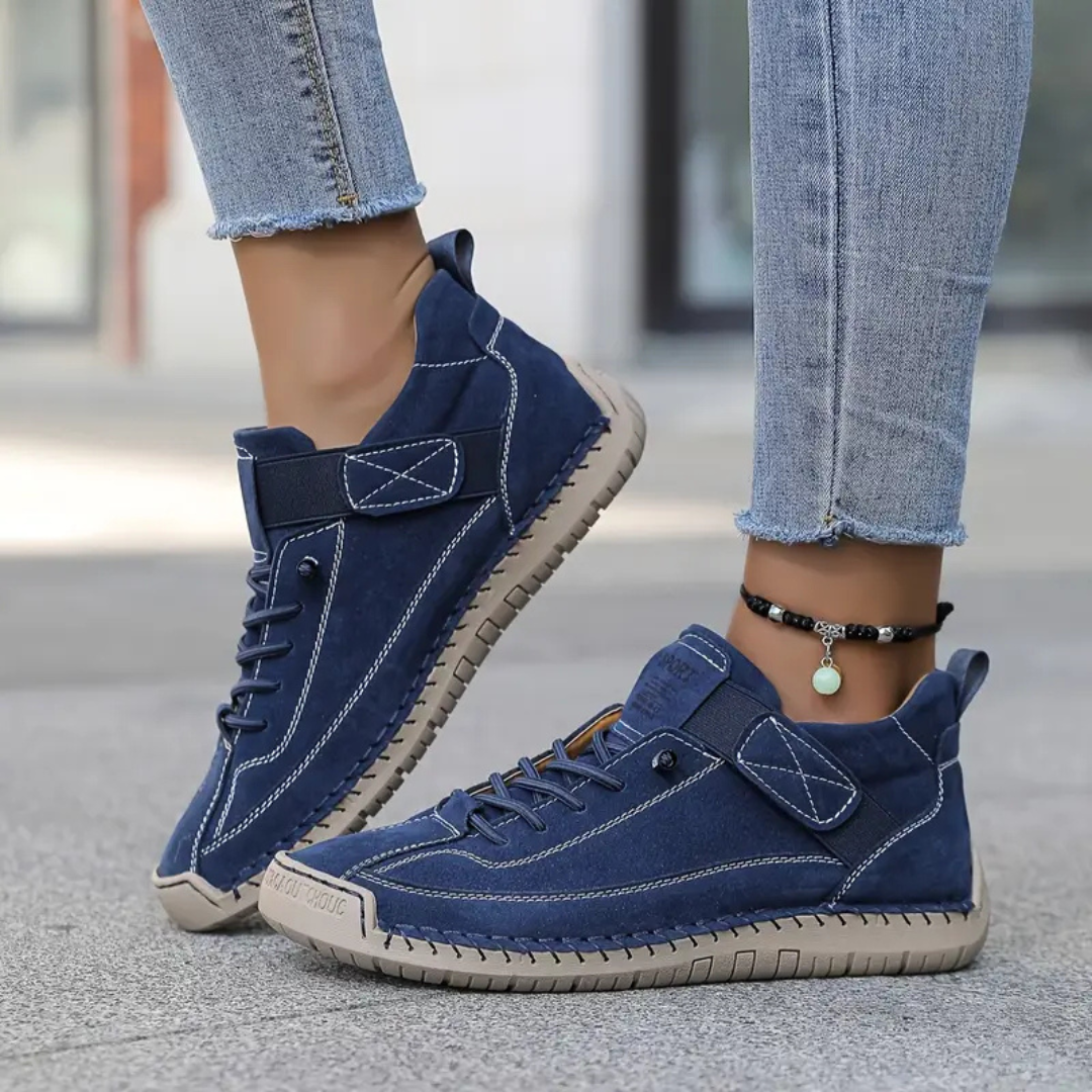 Gisela - Zapatos ortopédicos cómodos con efecto piel