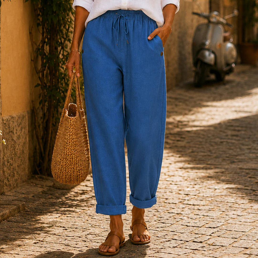 Rosa | Pantalones ligeros de lino