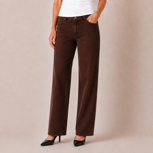 Emma | Vaquero Recto Marrón