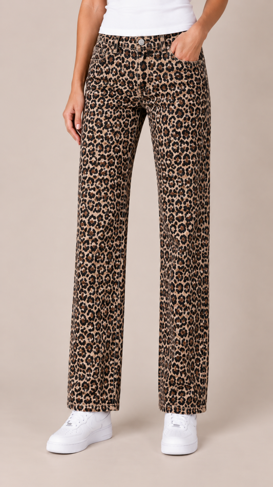 Marta | Vaquero Recto Leopardo